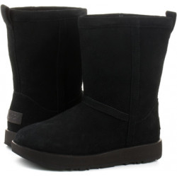 Czarne śniegowce ugg australia z płaską podeszwą