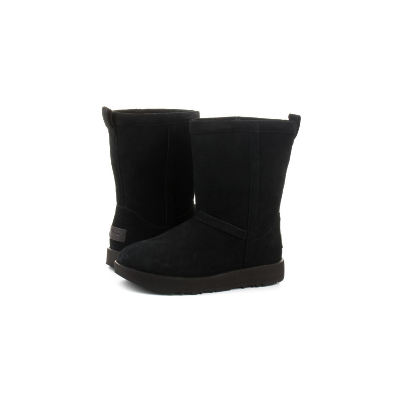 Czarne śniegowce ugg australia z płaską podeszwą