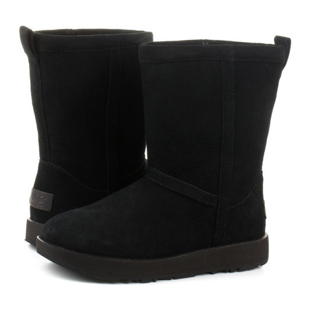 Czarne śniegowce ugg australia z płaską podeszwą