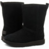 Czarne śniegowce ugg australia z płaską podeszwą