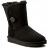 Czarne śniegowce UGG Australia z zamszu