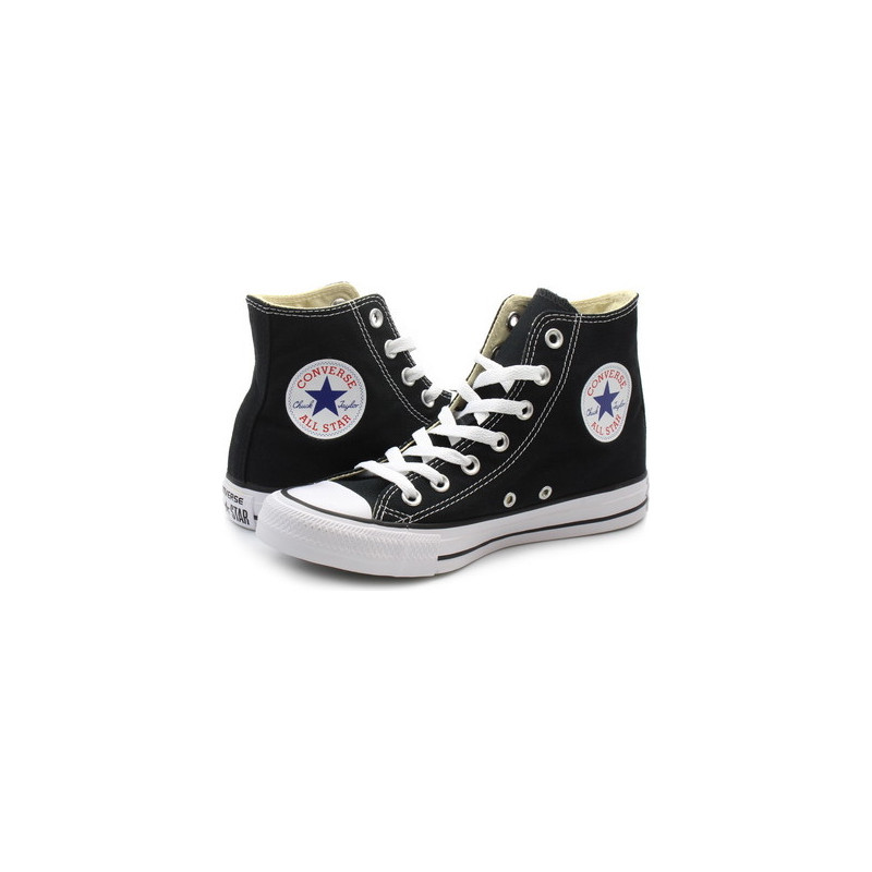 Czarne trampki Converse wysokie ze skóry all star