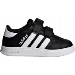 Czarne trampki dziecięce Adidas na rzepy