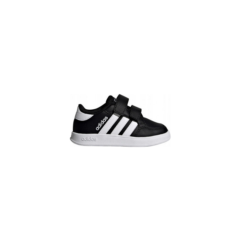 Czarne trampki dziecięce Adidas na rzepy