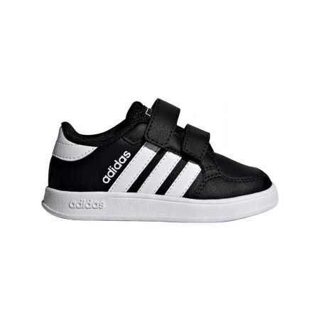 Czarne trampki dziecięce Adidas na rzepy