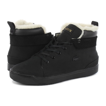 Czarne trampki Lacoste sznurowane