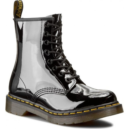 Czarne trapery damskie Dr. Martens ze skóry