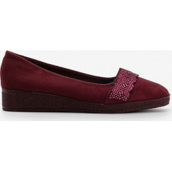Czerwone baleriny Gemre.com.pl z zamszu w stylu casual