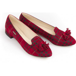 Czerwone baleriny Zapato w stylu casual