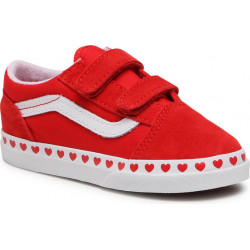 Czerwone buciki niemowlęce Vans na rzepy