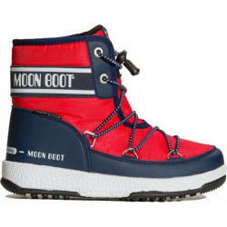 Czerwone buty dziecięce zimowe Moon Boot dla chłopców