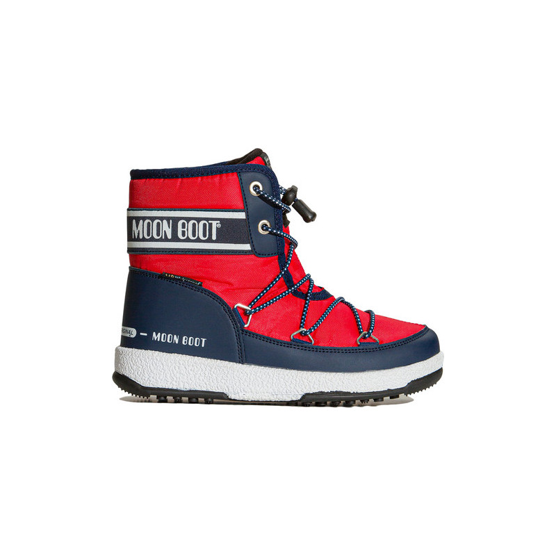 Czerwone buty dziecięce zimowe Moon Boot dla chłopców