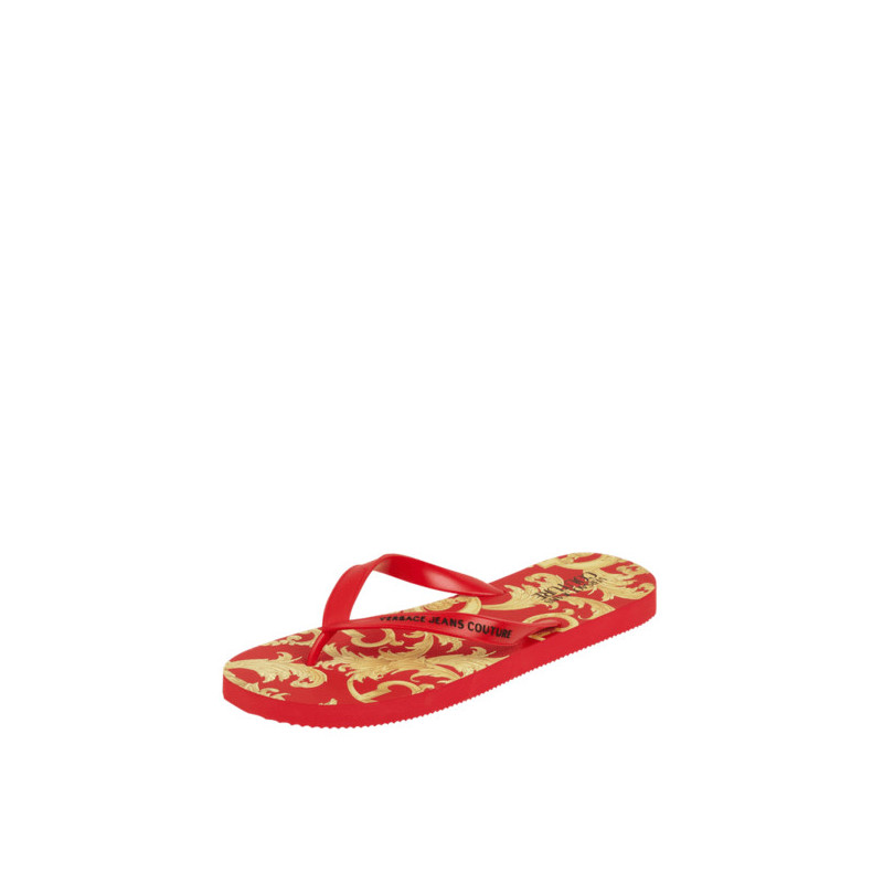 Czerwone buty letnie męskie Versace Jeans w stylu casual
