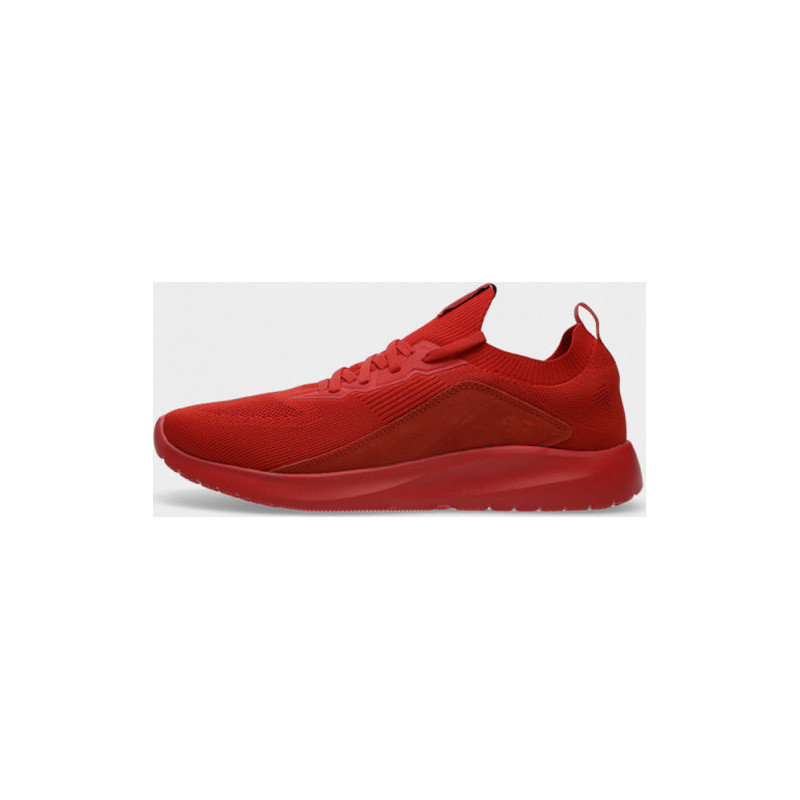 Czerwone buty sportowe 4F sznurowane