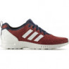 Czerwone buty sportowe Adidas zx flux sznurowane