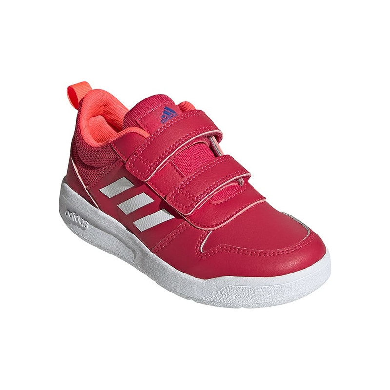 Czerwone buty sportowe dziecięce Adidas na rzepy dla dziewczynek