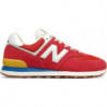 Czerwone buty sportowe New Balance w sportowym stylu z zamszu