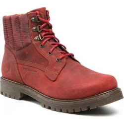 Czerwone buty zimowe Badura w stylu casual