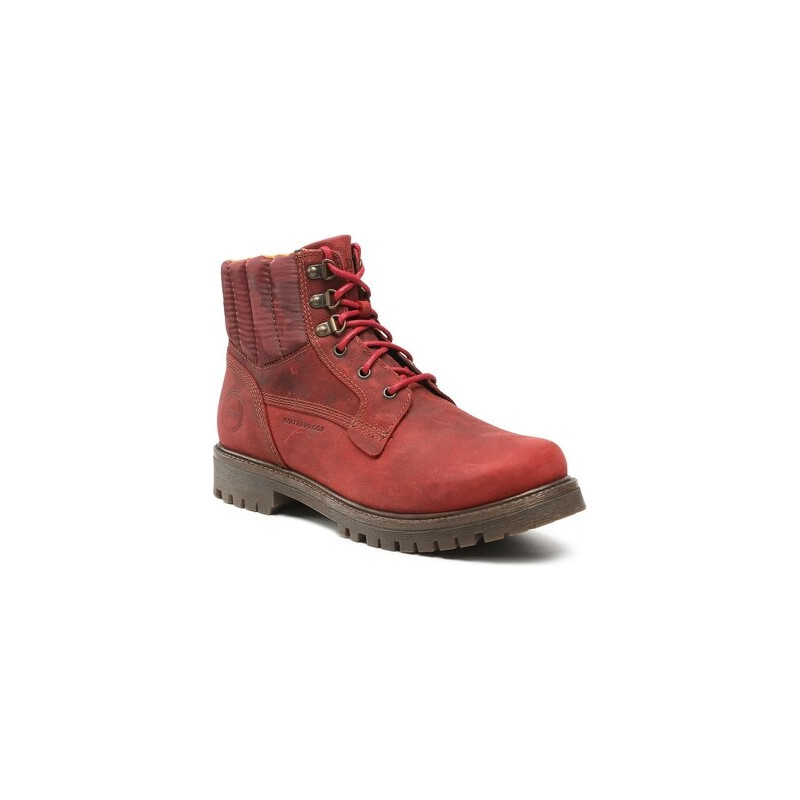 Czerwone buty zimowe Badura w stylu casual