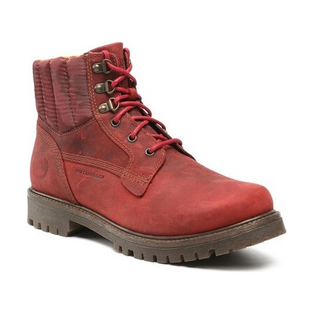 Czerwone buty zimowe Badura w stylu casual