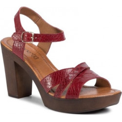 Czerwone espadryle Lasocki z klamrami