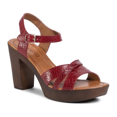 Czerwone espadryle Lasocki z klamrami