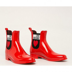 Czerwone kalosze Love Moschino