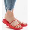 Czerwone klapki Gemre.com.pl w stylu casual