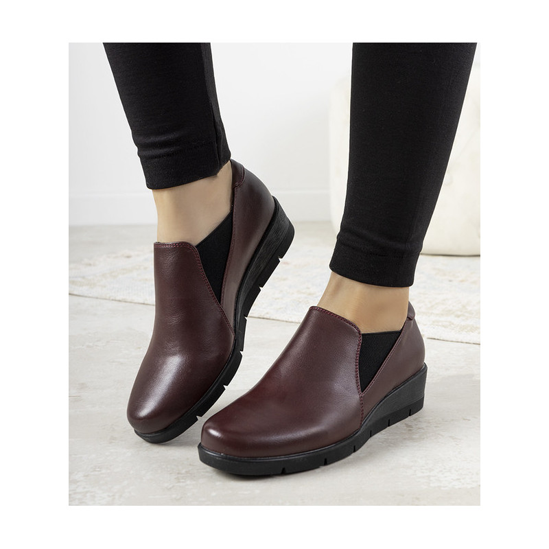 Czerwone półbuty Gemre.com.pl w stylu casual