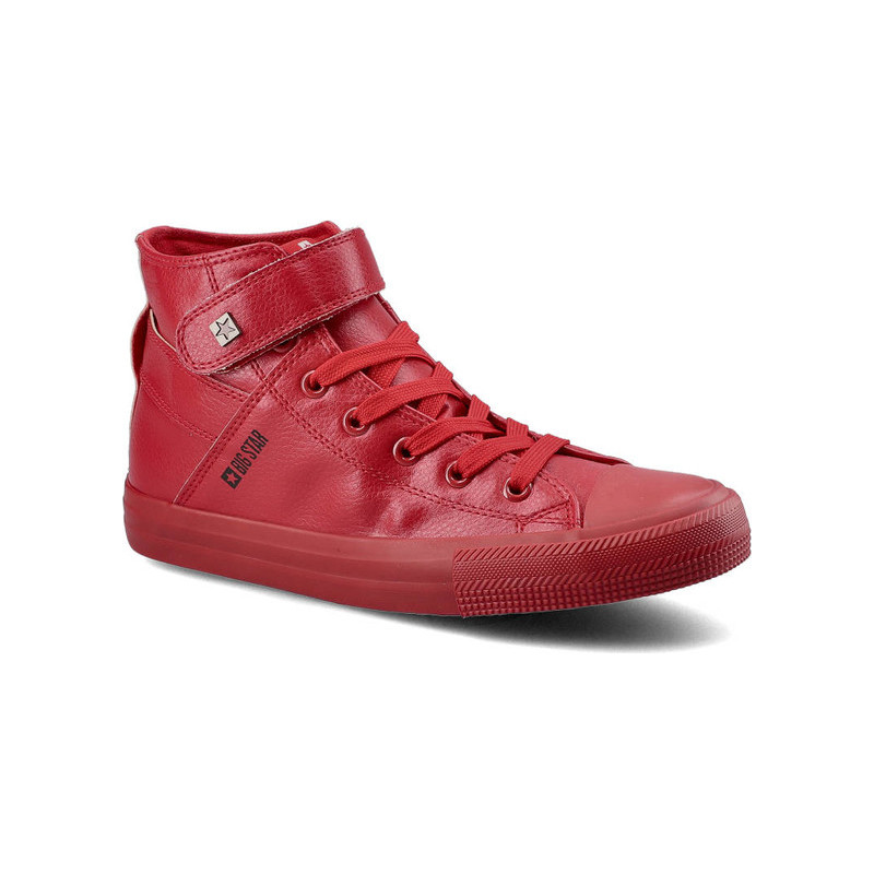 Czerwone trampki Big Star sznurowane