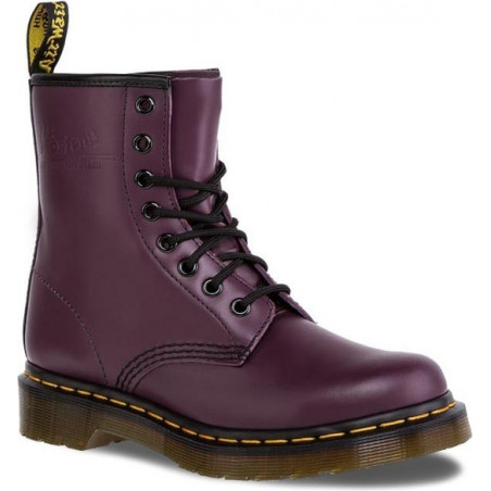 Czerwone trapery damskie Dr. Martens sznurowane