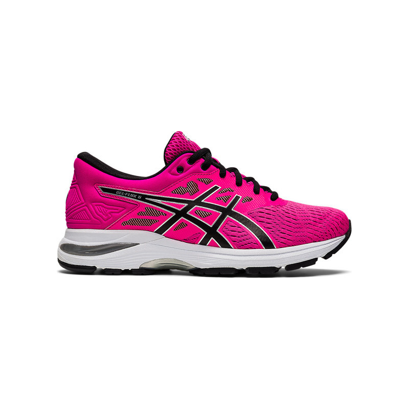 Różowe buty sportowe ASICS w sportowym stylu zx flux sznurowane