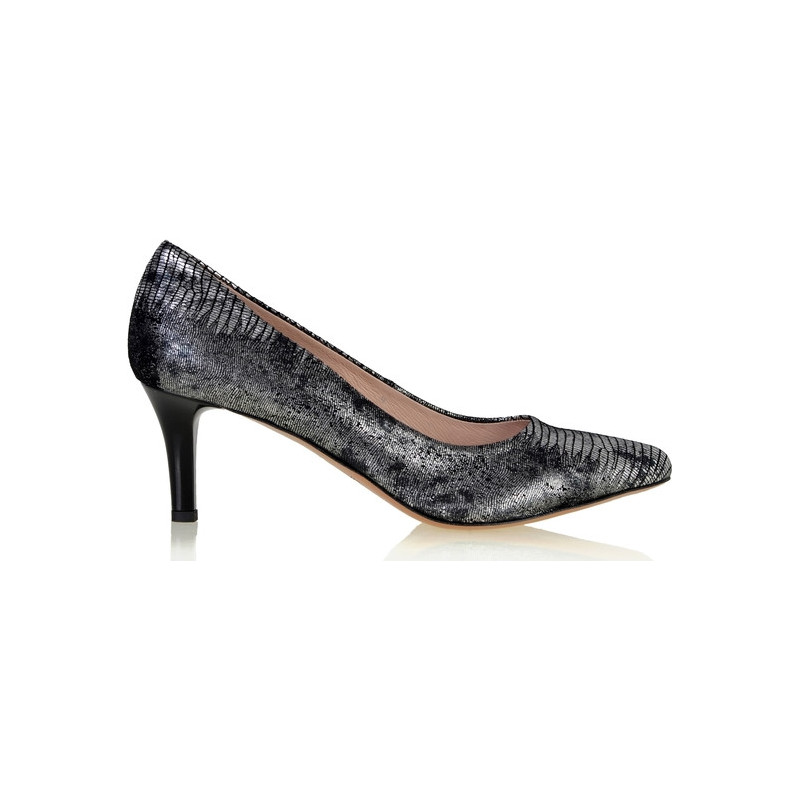 Czółenka lizard-shoes.com na wysokim obcasie na obcasie z okrągłym noskiem