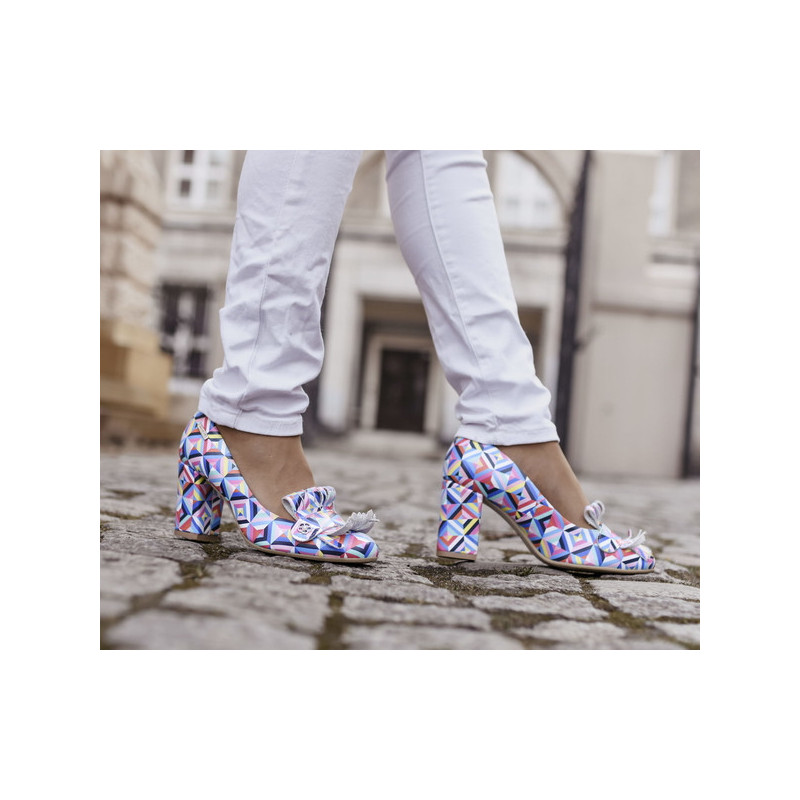 Czółenka Zapato z zamszu w stylu boho