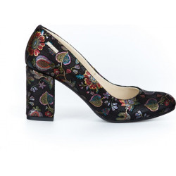 Czółenka Zapato z zamszu w stylu klasycznym z okrągłym noskiem