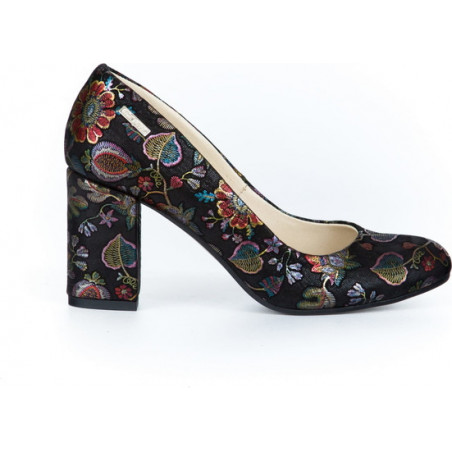 Czółenka Zapato z zamszu w stylu klasycznym z okrągłym noskiem