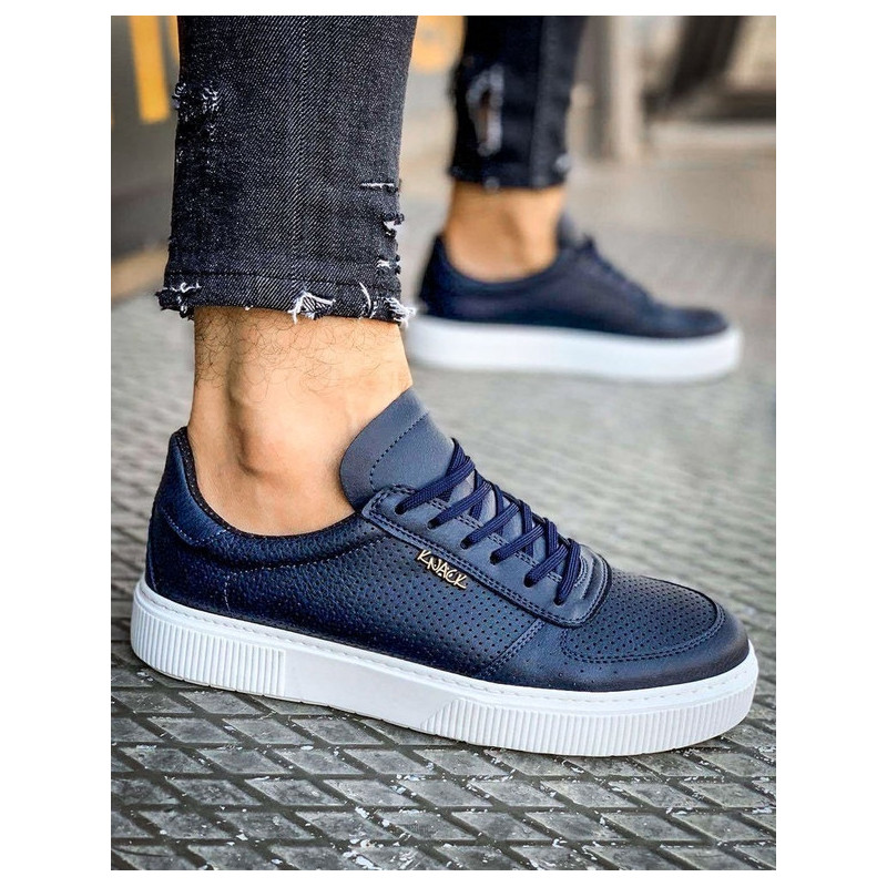 Dstreet.pl Sneakersy męskie niebieskie ZX0146