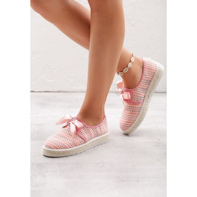 Espadryle born2be w stylu casual z płaską podeszwą