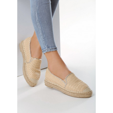 Espadryle born2be w stylu retro z tkaniny z płaską podeszwą