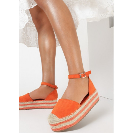 Espadryle born2be z tkaniny na platformie