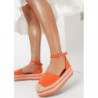 Espadryle born2be z tkaniny na platformie