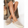 Espadryle born2be z tkaniny w stylu retro
