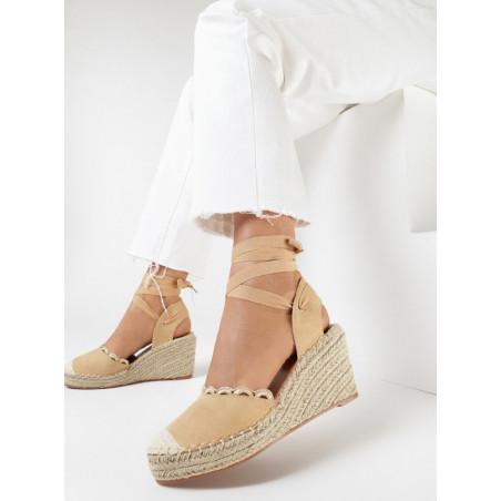Espadryle born2be z tkaniny z klamrami