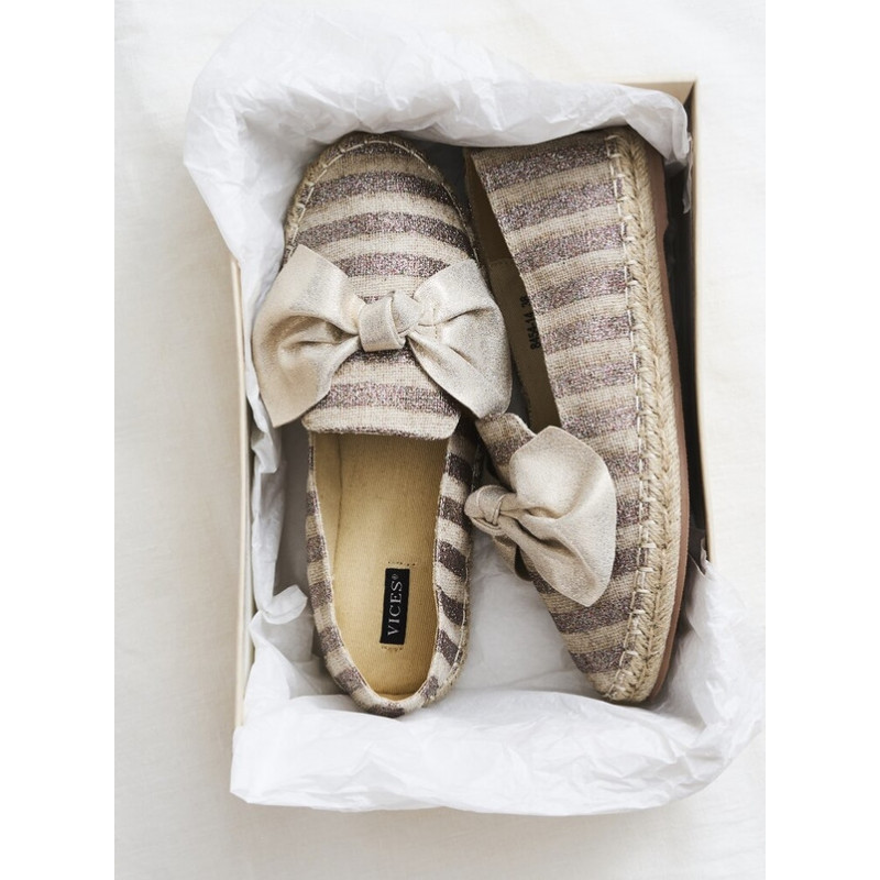 Espadryle born2be z tkaniny z płaską podeszwą