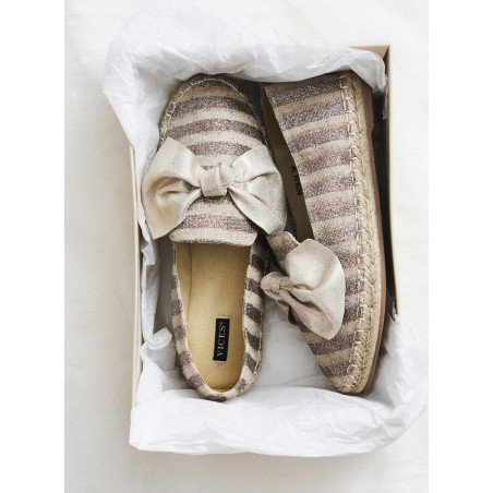 Espadryle born2be z tkaniny z płaską podeszwą