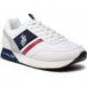 Buty sportowe U.S. Polo w sportowym stylu z płaską podeszwą ze skóry ekologicznej
