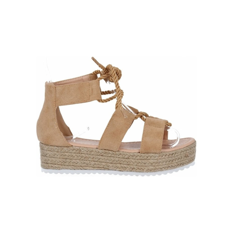 Espadryle Givana z klamrami na platformie