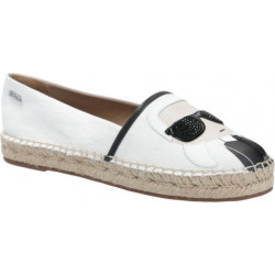 Espadryle Karl Lagerfeld z tkaniny z płaską podeszwą w stylu casual