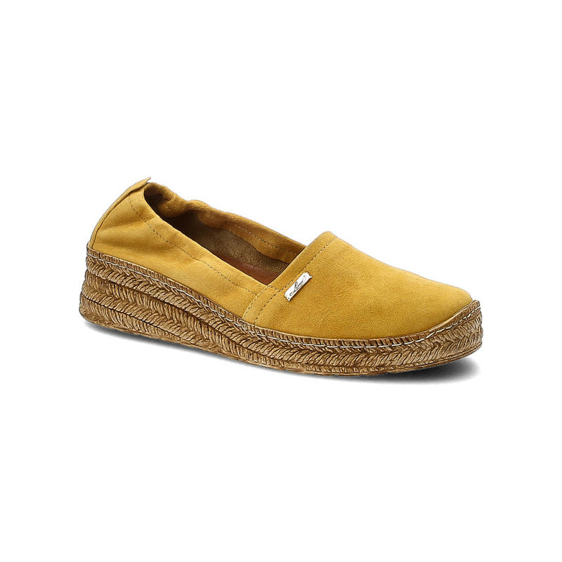 Espadryle Lemar na platformie z tkaniny