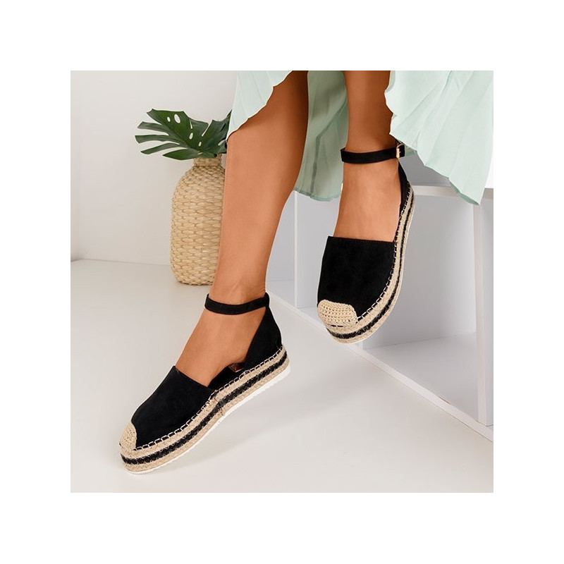 Espadryle Royalfashion.pl z klamrami w stylu casual na platformie